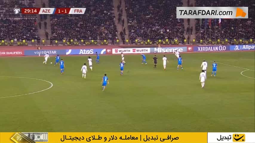 گل آکلیوش به آذربایجان (آذربایجان 1-2 فرانسه)