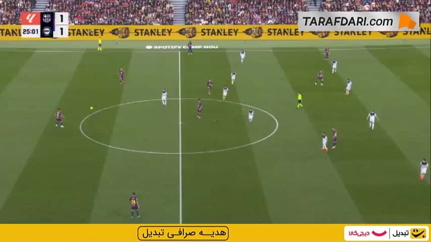 گل دنی اولمو به آلاوس (بارسلونا 2-1 آلاوس)