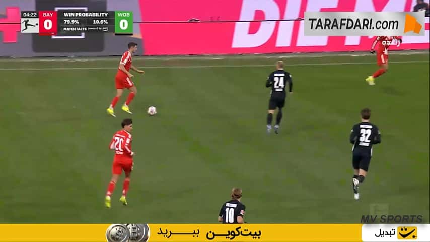 خلاصه بازی بایرن مونیخ 8-1 وولفسبورگ (بوندسلیگا - 26-2025)