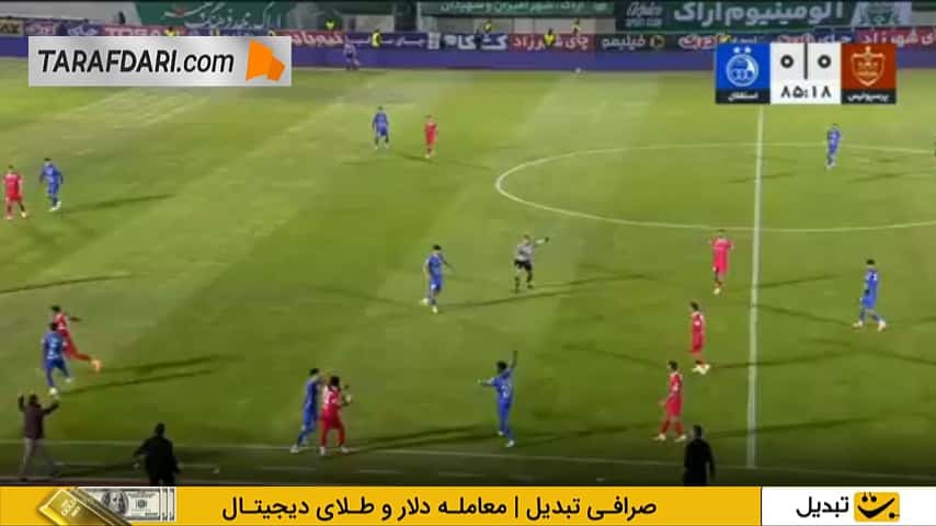 درگیری بازیکنان پرسپولیس و استقلال در دقیقه 86 دربی (پرسپولیس 0-0 استقلال)