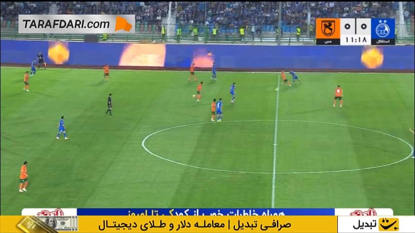 گل یاسر آسانی به مس رفسنجان (استقلال 1-0 مس رفسنجان)