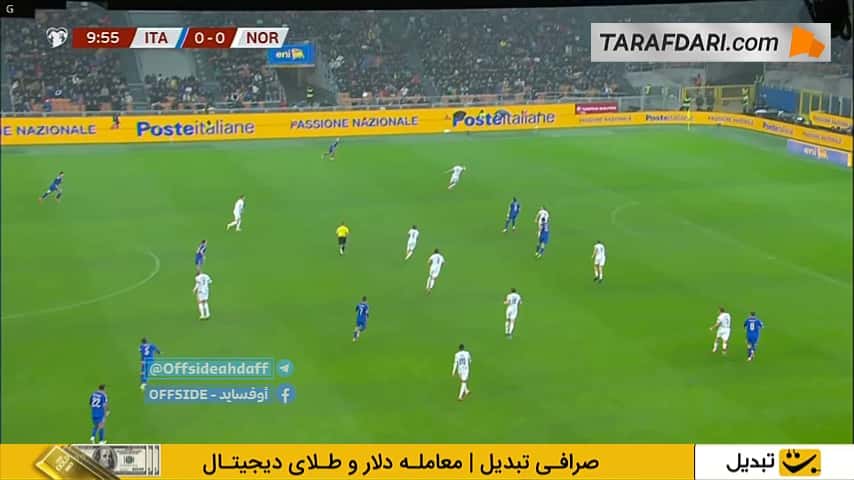 گل پیو اسپوزیتو به نروژ (ایتالیا 1-0 نروژ)