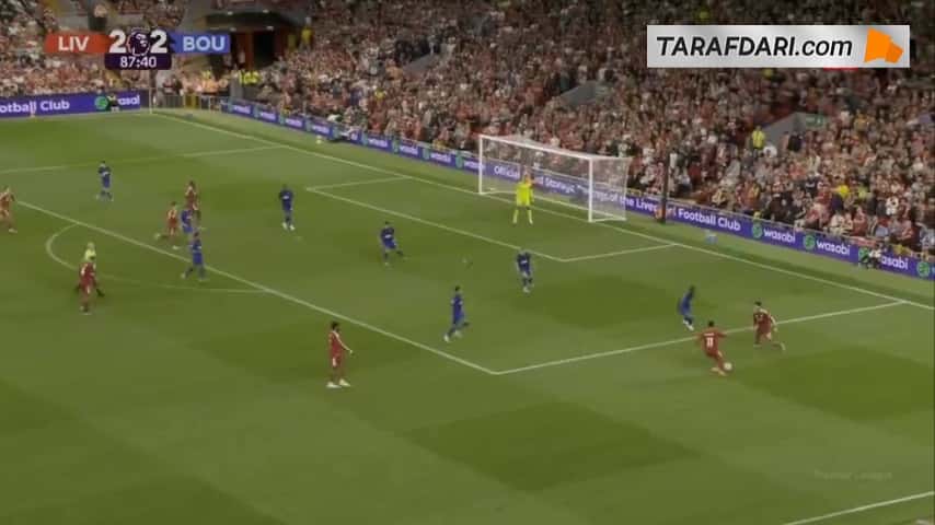گل فدریکو کیه زا به بورنموث (لیورپول 3-2 بورنموث)