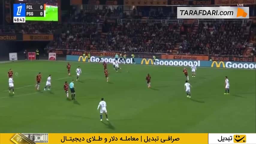 گل نونو مندس به لوریان (لوریان 0-1 پاری سن ژرمن)