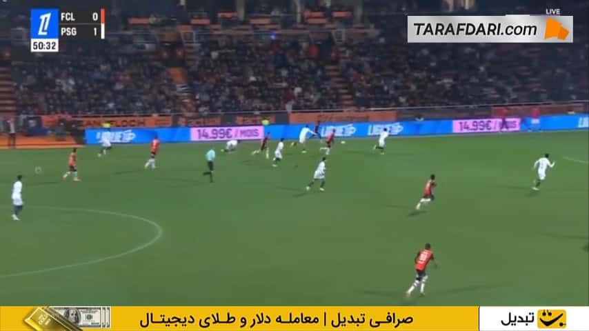 گل دیدنی ایگور سیلوا به پاری سن ژرمن (لوریان 1-1 پاری سن ژرمن)