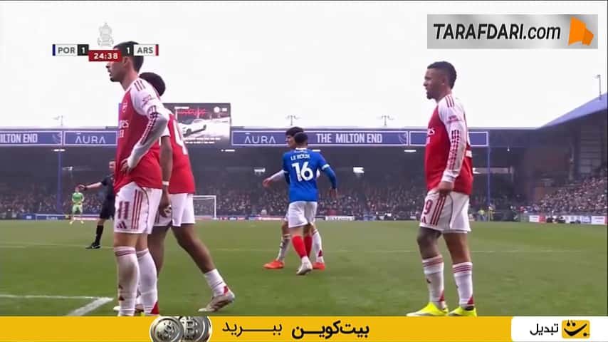 هتتریک گابریل مارتینلی مقابل پورتسموث در جام حذفی انگلیس