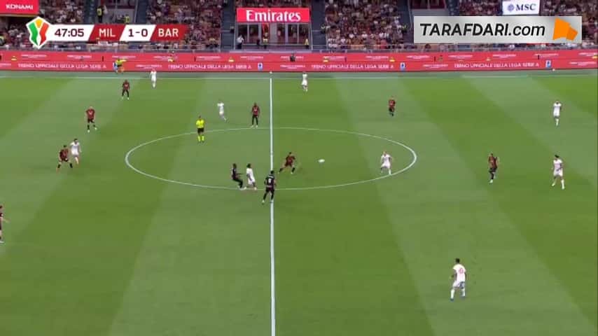 گل کریستین پولیشیچ به باری (میلان 2-0 باری)