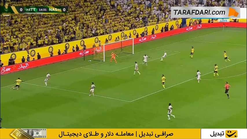 گل کریم بنزما به النصر (النصر 0-1 الاتحاد)
