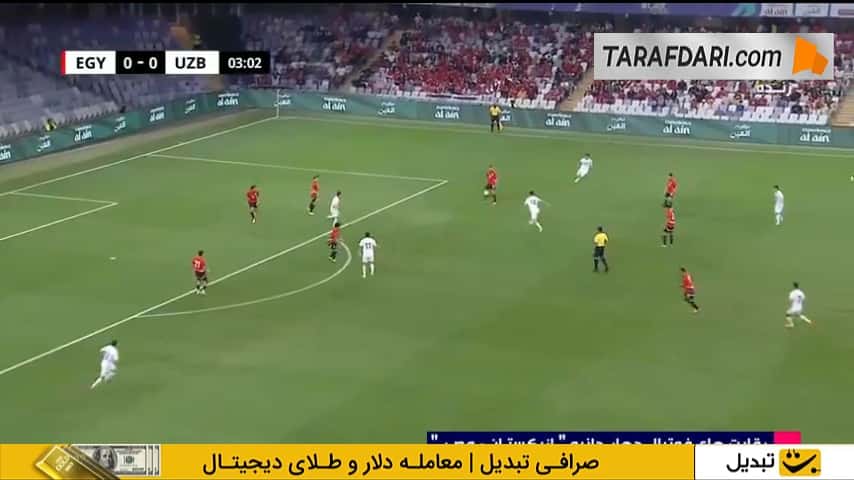 گل انفرادی و زیبای اوستون اورونوف برای ازبکستان در دیدار دوستانه مقابل مصر