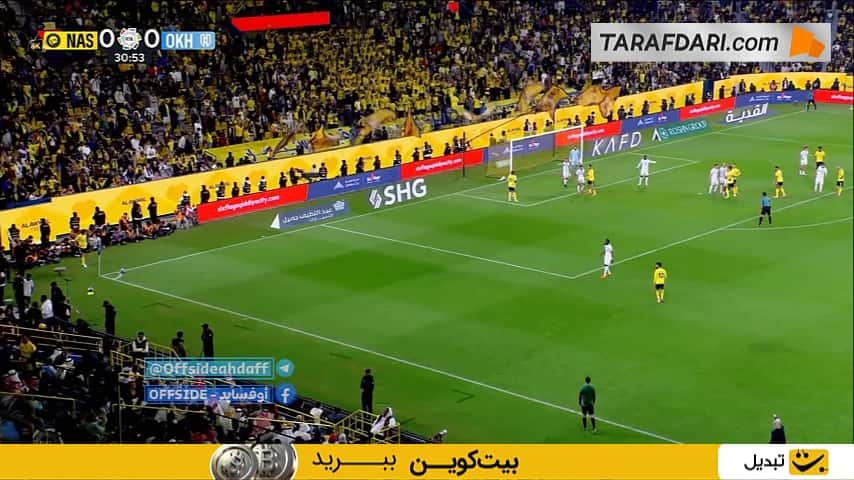 گل کریستیانو رونالدو به الاخدود (النصر 1-0 الاخدود)
