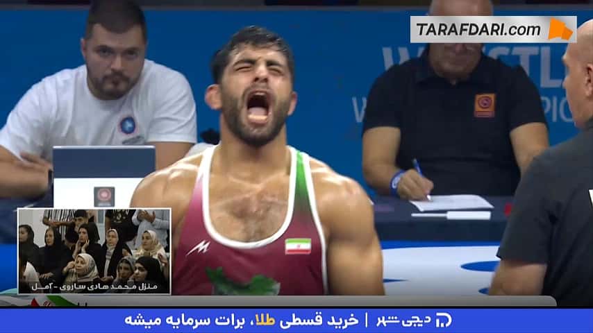 فن سالتوی هادی ساروی روی مربی! خوشحالی جالب فرنگیکار کشورمان پس از کسب مدال طلای رقابتهای قهرمانی جهان