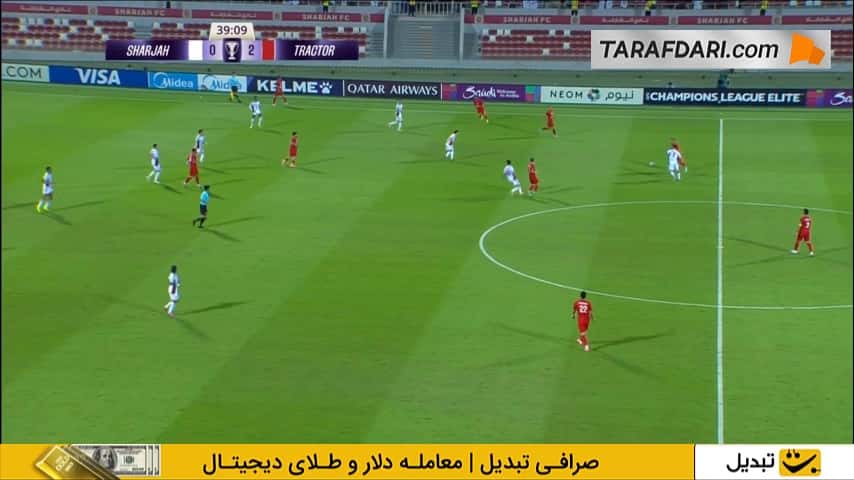 گل مهدی هاشم نژاد به شارجه (شارجه امارات 0-3 تراکتور)