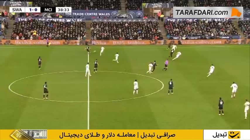 گل جرمی دوکو به سوانزی (سوانزی 1-1 منچسترسیتی)