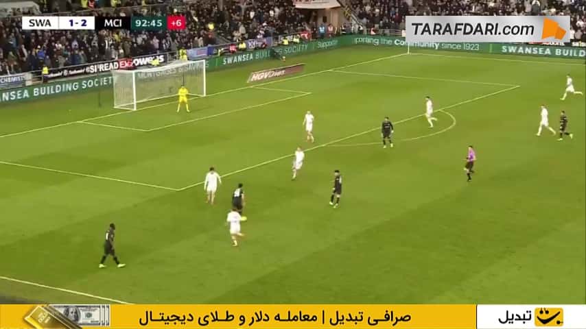 گل رایان چرکی به سوانزی (سوانزی 1-3 منچسترسیتی)