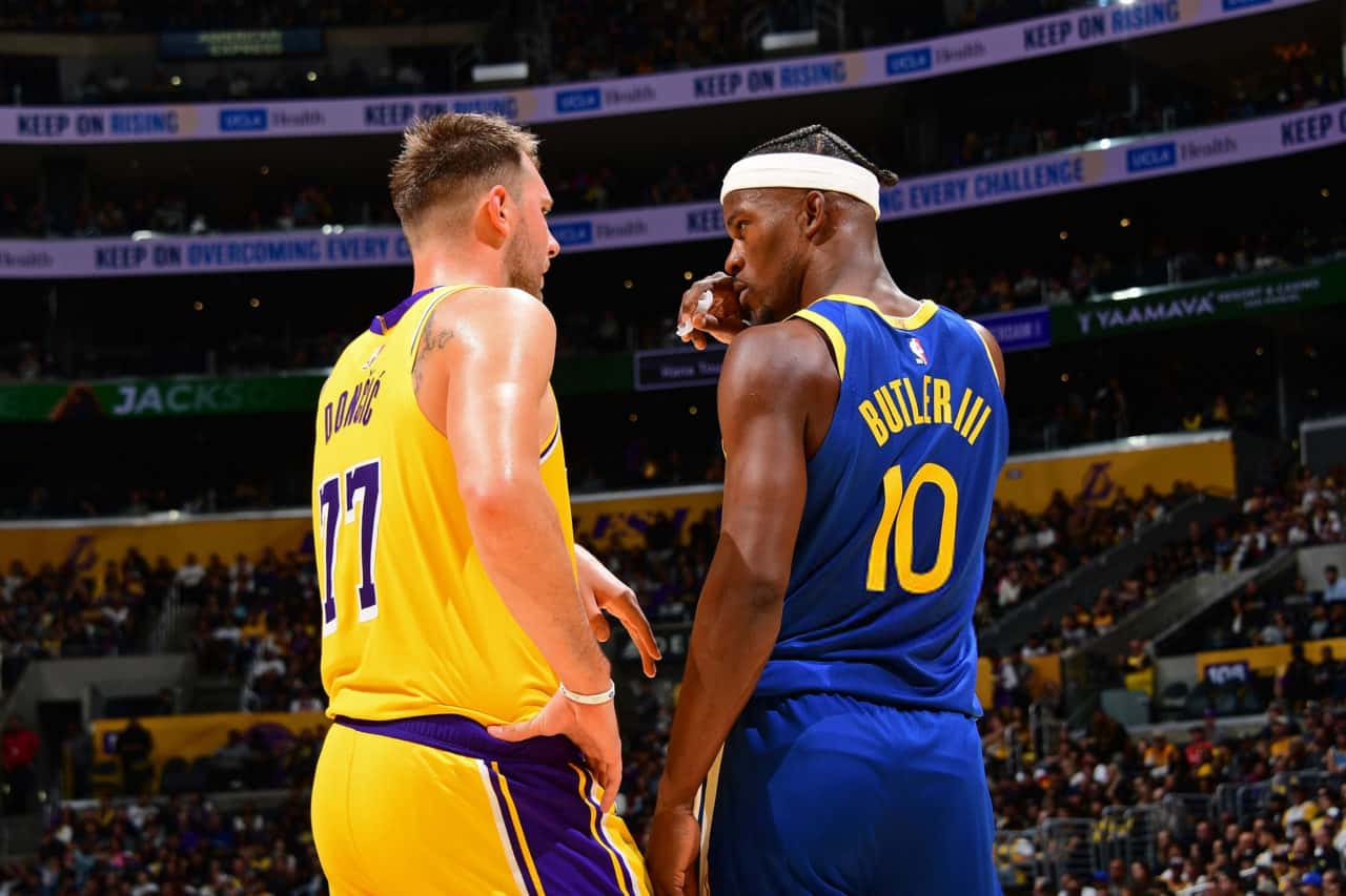 لوکا دانچیچ - جیمی باتلر - بازی گلدن استیت وریرز و لس آنجلس لیکرز - فصل 26-2025 NBA