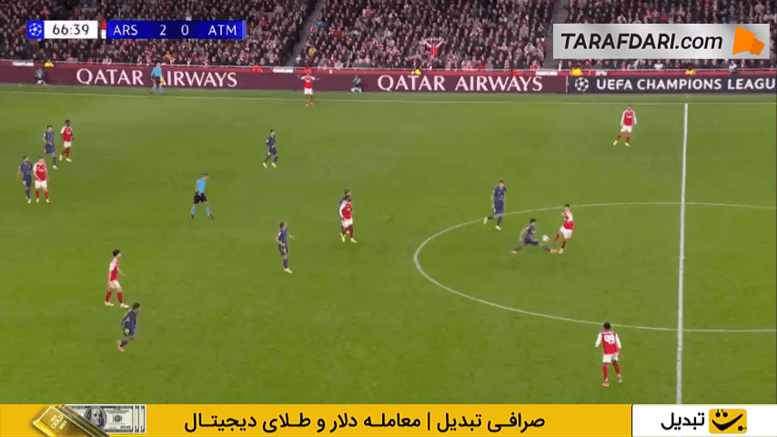 گل ویکتور یوکرس به اتلتیکو مادرید (آرسنال 3-0 اتلتیکو مادرید)