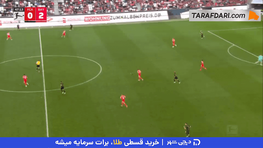 تو سر توپ زیبا و گل مایکل اولیسه به آگزبورگ (آگزبورگ 0-3 بایرن مونیخ)