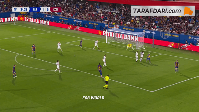 گل دوم فرمین لوپز به کومو (بارسلونا 2-0 کومو)