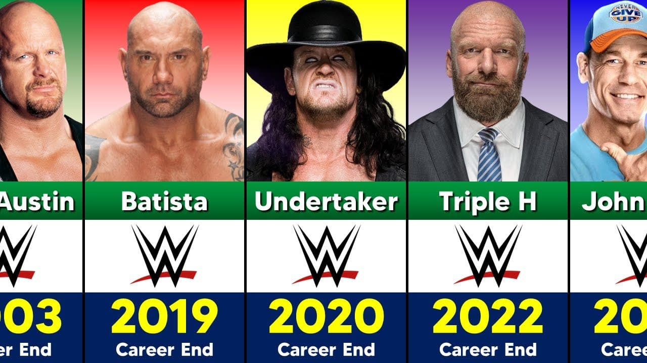کشتیگیران بازنشسته WWE - آندرتیکر - جان سینا - تریپل اچ - باتیستا - استون کلد استیو آستین