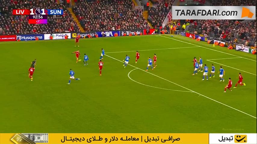 نجات دروازه دیدنی فدریکو کیه زا و جلوگیری از به ثمر رسیدن گل دوم ساندرلند در دقیقه 4+90 (لیورپول 1-1 ساندرلند)