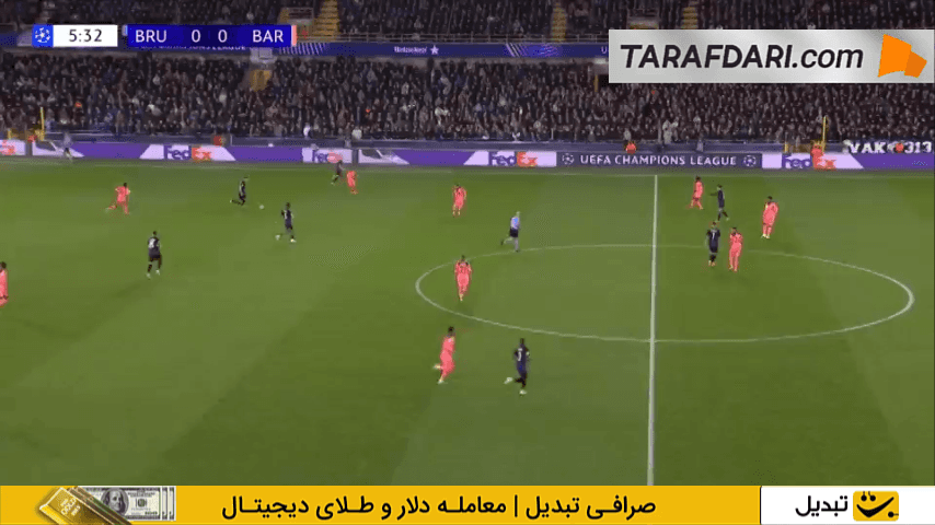 گل نیکولو ترسولدی به بارسلونا (کلوب بروخه 1-0 بارسلونا)