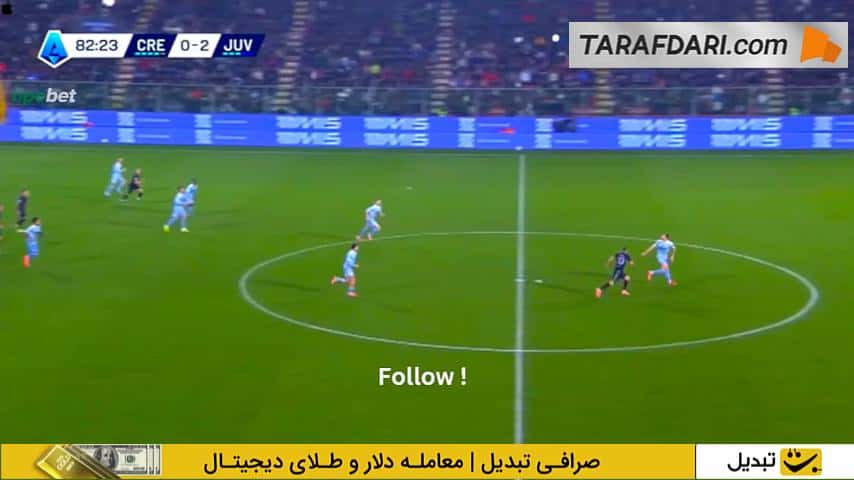 گل جیمی واردی به یوونتوس (کرمونزه 1-2 یوونتوس)