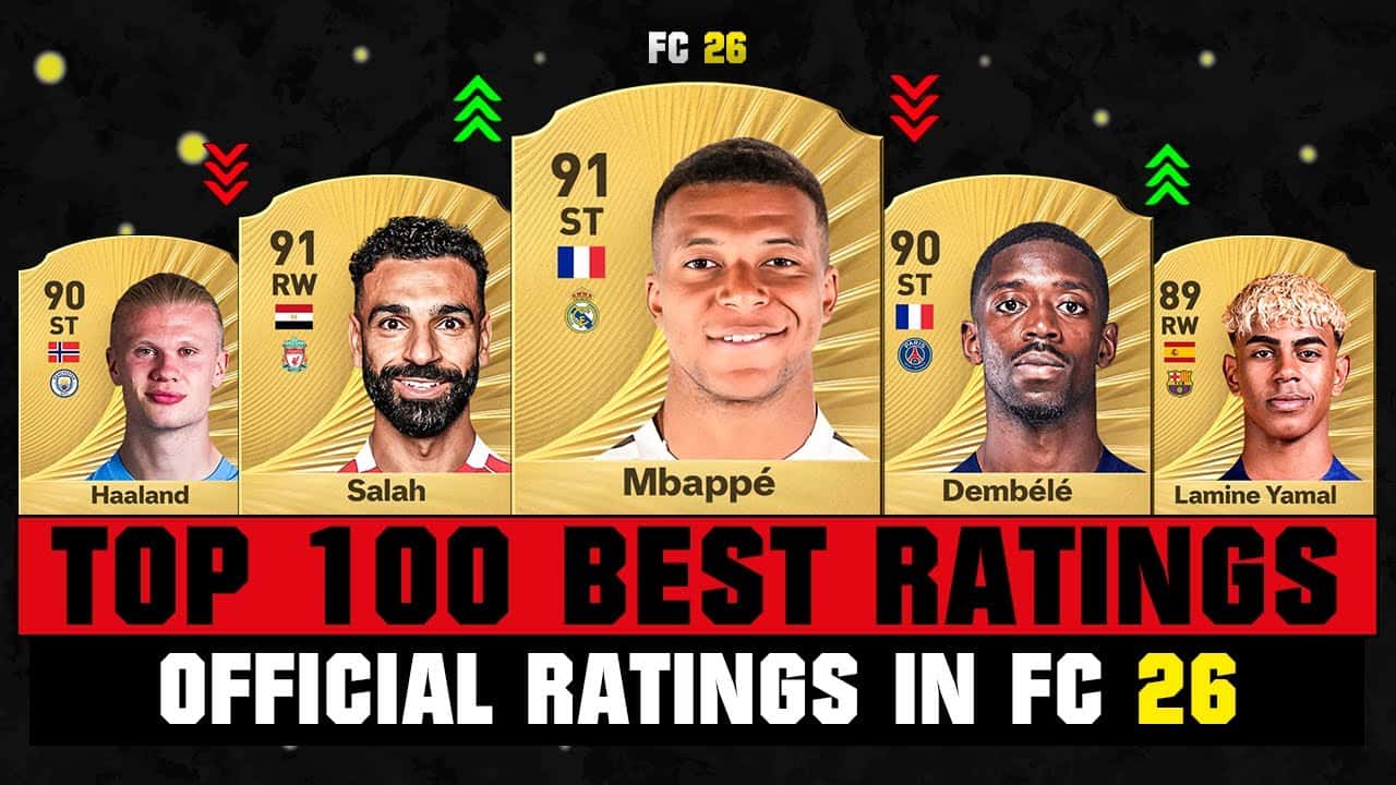 ریتینگ 100 بازیکن برتر EA FC 26 - کیلیان امباپه - لامین یامال - عثمان دمبله - محمد صلاح - ارلینگ هالند