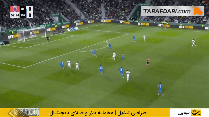 حرکت ترکیبی زیبای بازیکنان الچه و گل الکس فباس به رئال مادرید (الچه 1-0 رئال مادرید)