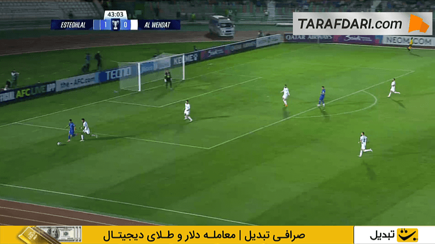 پاس گل مونیر الحدادی و گل یاسر آسانی به الوحدات اردن (استقلال 2-0 الوحدات اردن)