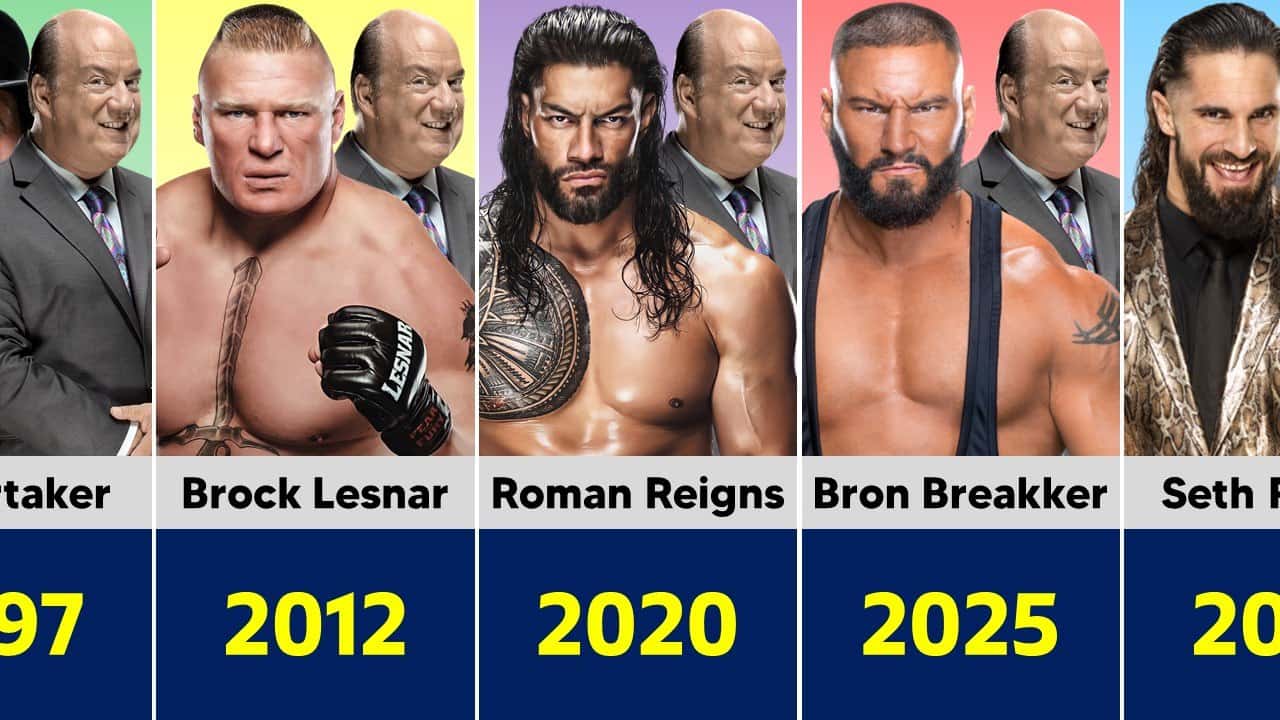 کشتیگیران WWE که سابقه همکاری با پال هیمن را دارند - رومن رینز - براک لزنر - سث رالینز - آندرتیکر