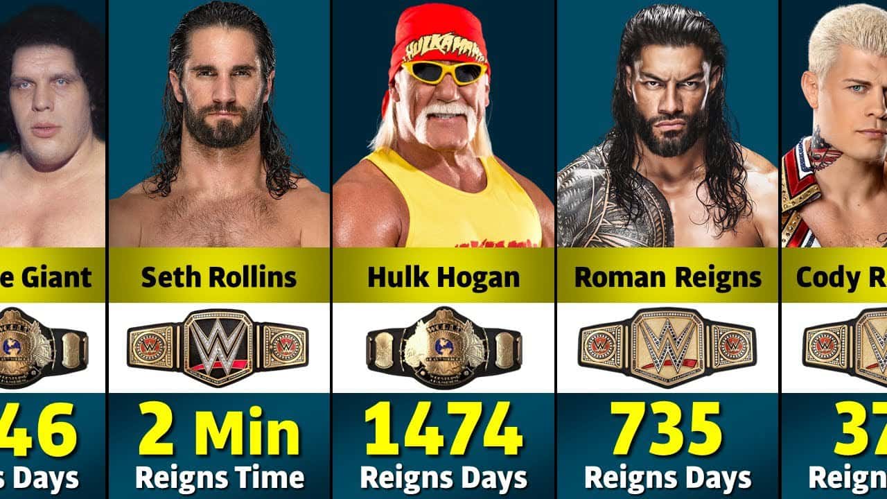 قهرمانان WWE - کودی رودز - رومن رینز - هالک هوگن - سث رالینز - آندره د جاینت