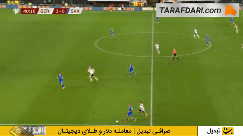 باز هم پاس گل فلوریان ویرتس؛ گل دوم لروی سانه به اسلواکی (آلمان 4-0 اسلواکی)