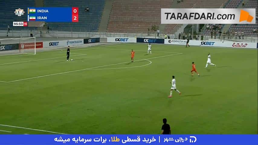 گل مهدی طارمی به هند در دقیقه 6+90 (هند 0-3 ایران)