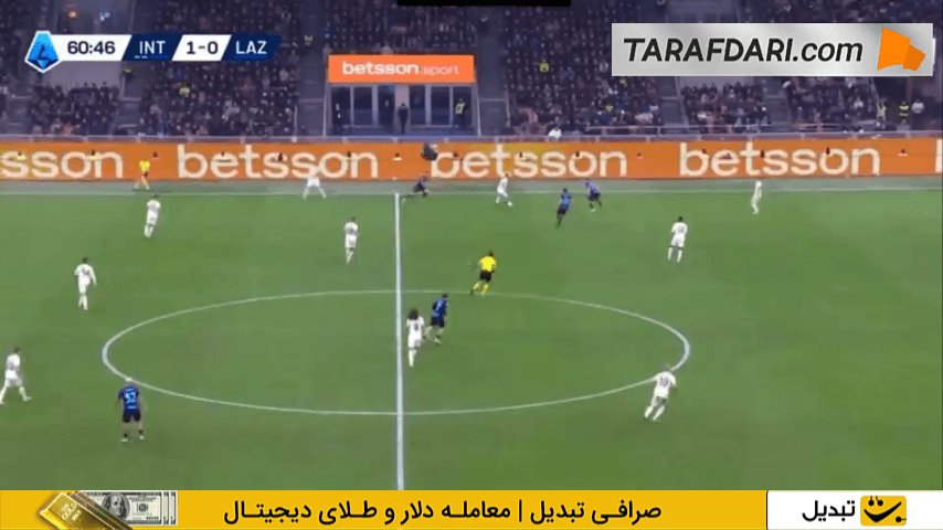 گل آنژ یوان بونی به لاتزیو (اینتر 2-0 لاتزیو)