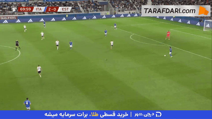 گل جاکومو راسپادوری به استونی (ایتالیا 3-0 استونی)