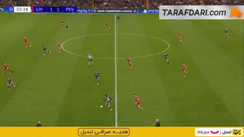 پاس گل زیبای مائورو جونیور و گل گوس تیل به لیورپول (لیورپول 1-2 آیندهوون)