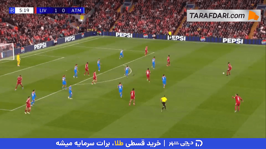 گل محمد صلاح به اتلتیکو مادرید (لیورپول 2-0 اتلتیکو مادرید)