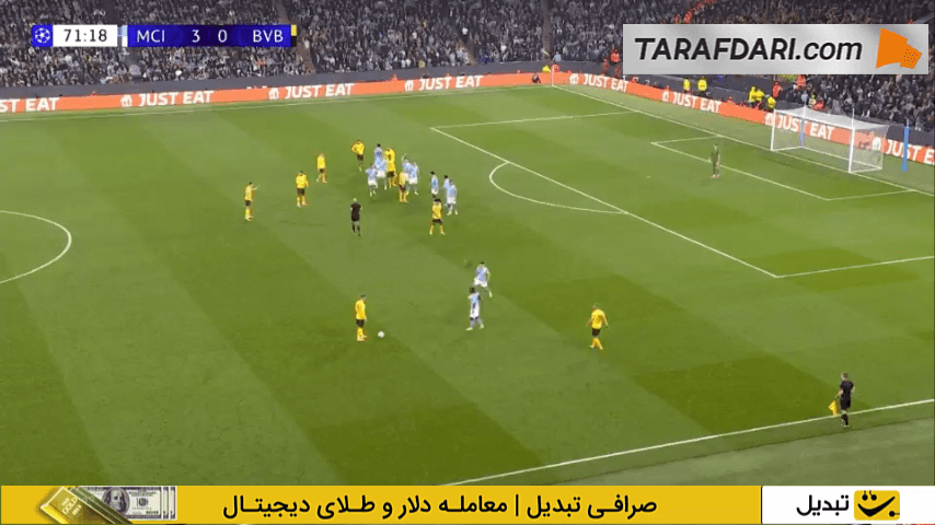 گل والدمار آنتون به منچسترسیتی (منچسترسیتی 3-1 دورتموند)