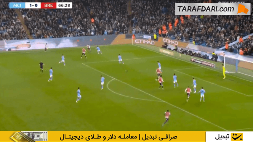 گل ساوینیو به برنتفورد (منچسترسیتی 2-0 برنتفورد)