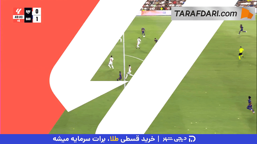 فرصتسوزی عجیب دنی اولمو در لحظات پایانی نیمه اول بازی رایو وایکانو و بارسلونا