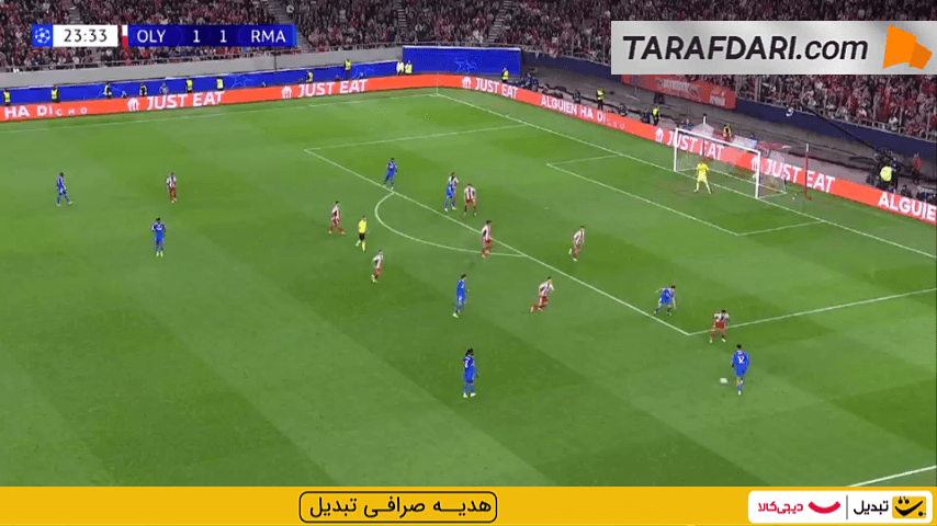 گل دوم کیلیان امباپه به المپیاکوس (المپیاکوس 1-2 رئال مادرید)
