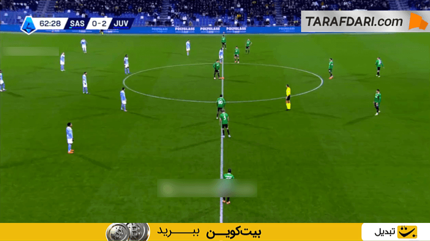 اشتباه مدافع حریف؛ گل جاناتان دیوید به ساسولو (ساسولو 0-3 یوونتوس)