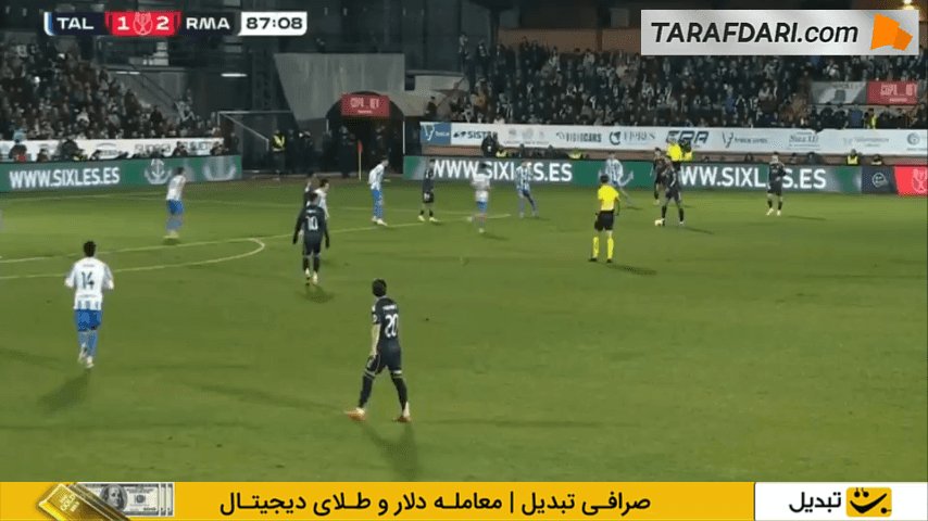 گل دوم کیلیان امباپه به تالاورا روی اشتباه دروازهبان حریف (تالاورا 1-3 رئال مادرید)