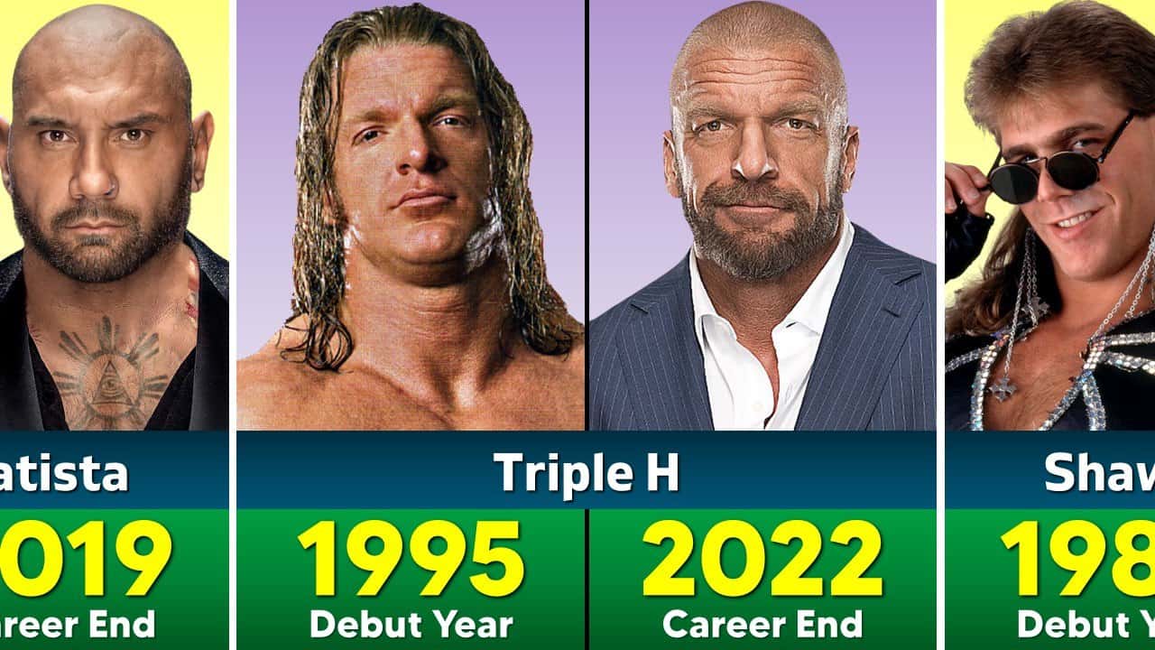 کشتی گیران WWE - تریپل اچ - شان مایکلز - دیو باتیستا