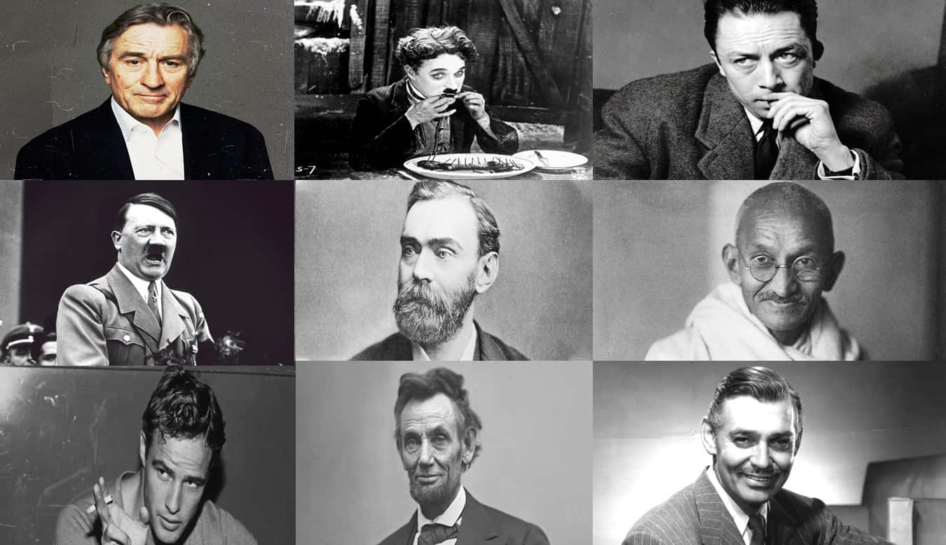 گاندی، کلارک گیبل و رابرت دنیرو - چهرههای مشهور
