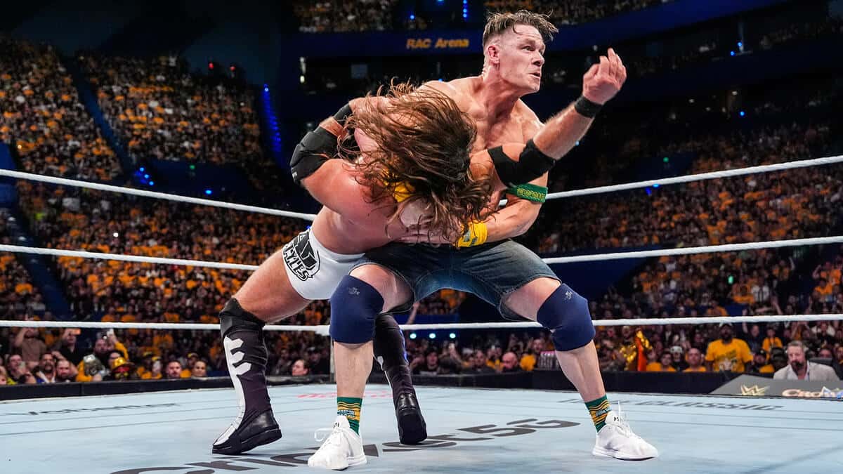 جان سینا و ای جی استایلز، ستارگان کشتی کج و WWE در کرون جول استرالیا