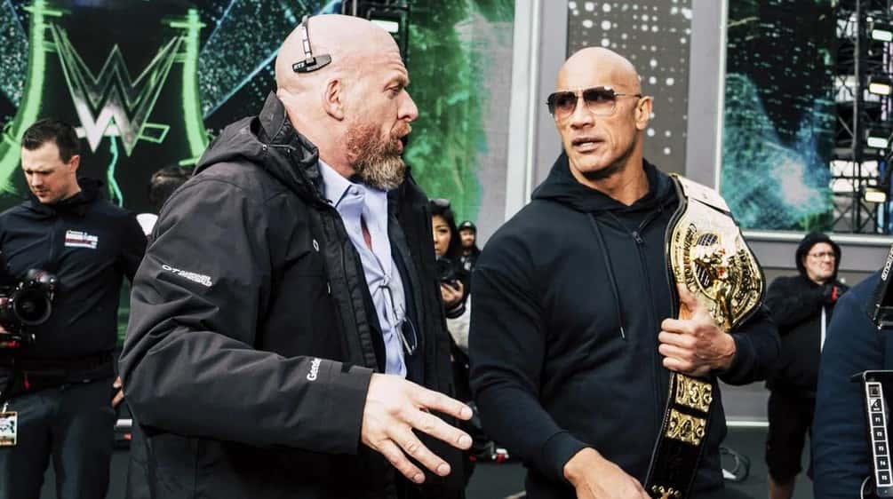 دواین «د راک» جانسون و تریپل اچ، از ستارگان کشتی کج و WWE