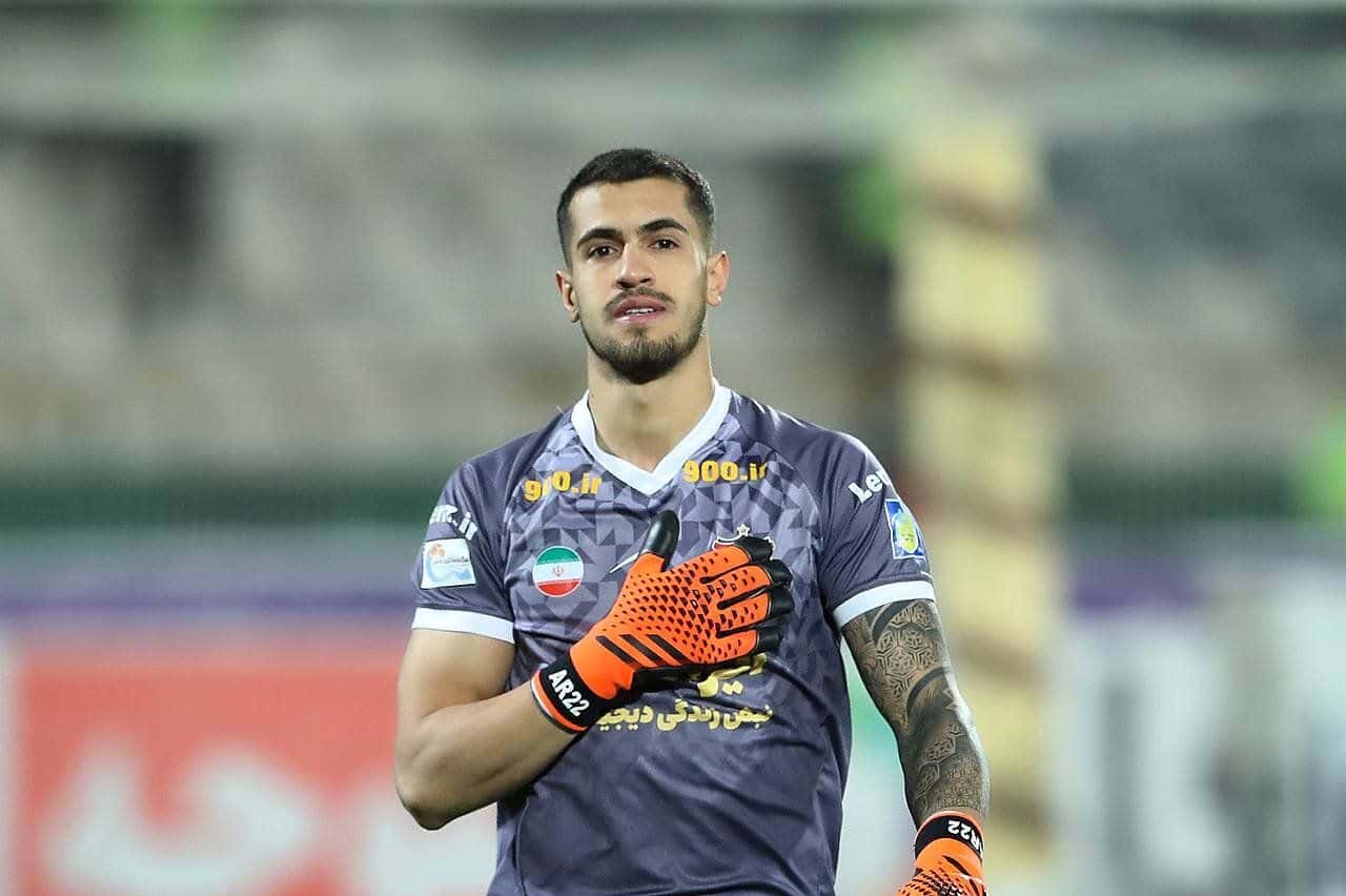 عکس از امیررضا رفیعی دروازهبان پرسپولیس