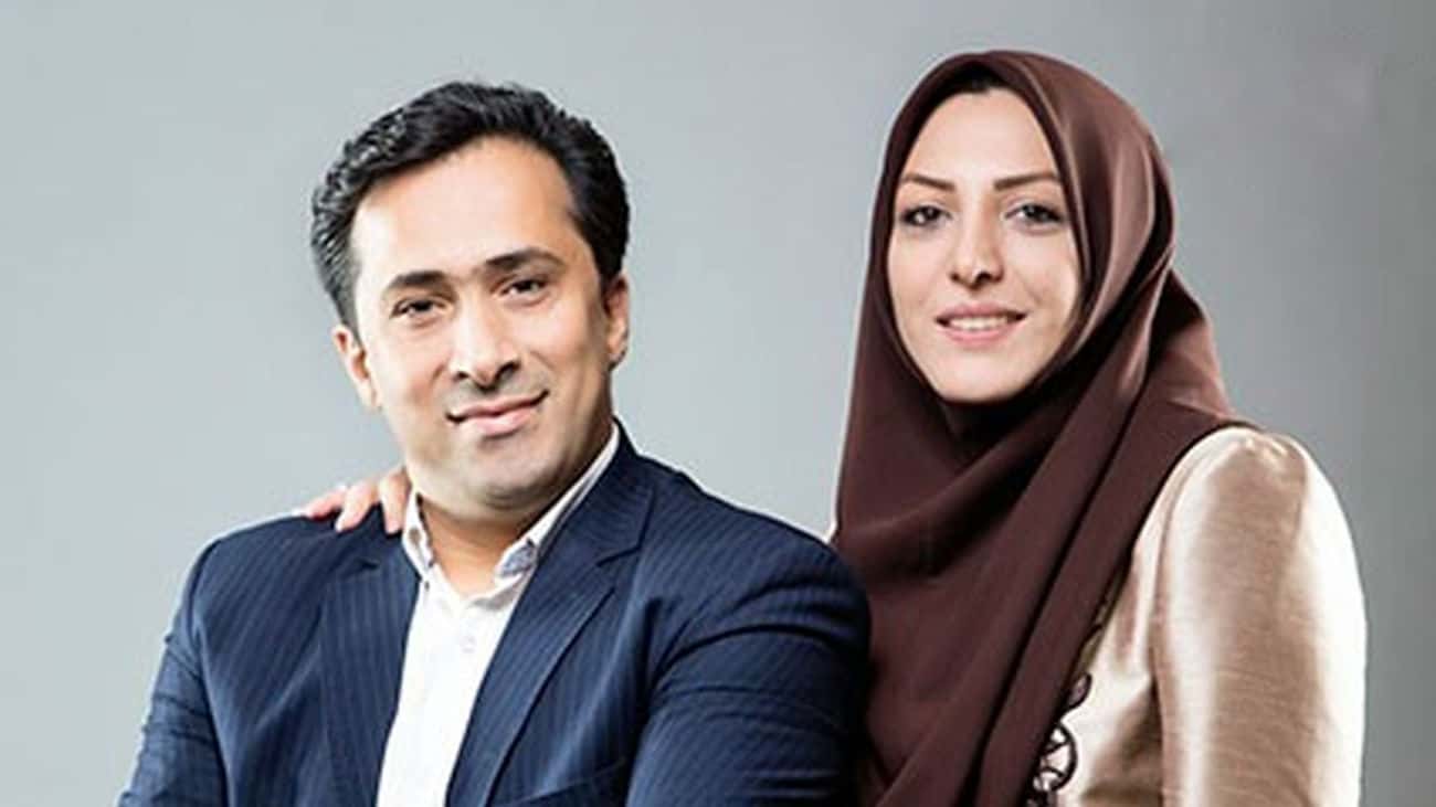 عکس از المیرا شریفی مقدم و داوود عابدی مجریان صداوسیما