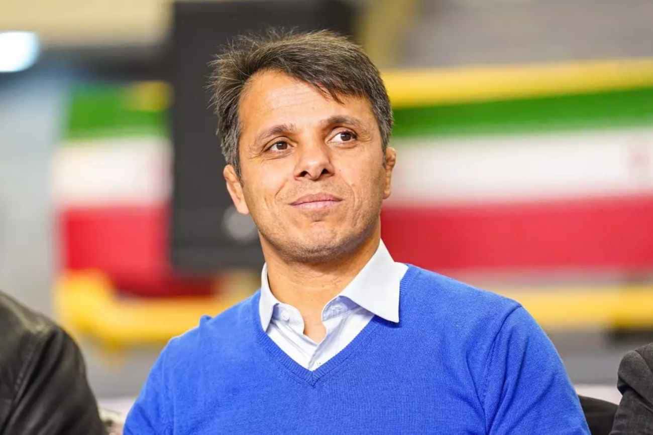 عکس از حسن رنگرز سرمربی تیم ملی کشتی فرنگی ایران